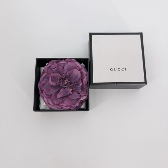 Gucci Accessories - Gucci Purple Floral Brooch